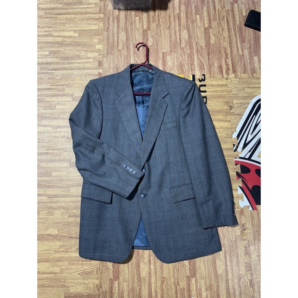 Burnsley New York Gray Windowpane Blazer 42R